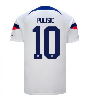 Stany Zjednoczone Christian Pulisic #10 Koszulka Podstawowych MŚ 2022 Krótki Rękaw